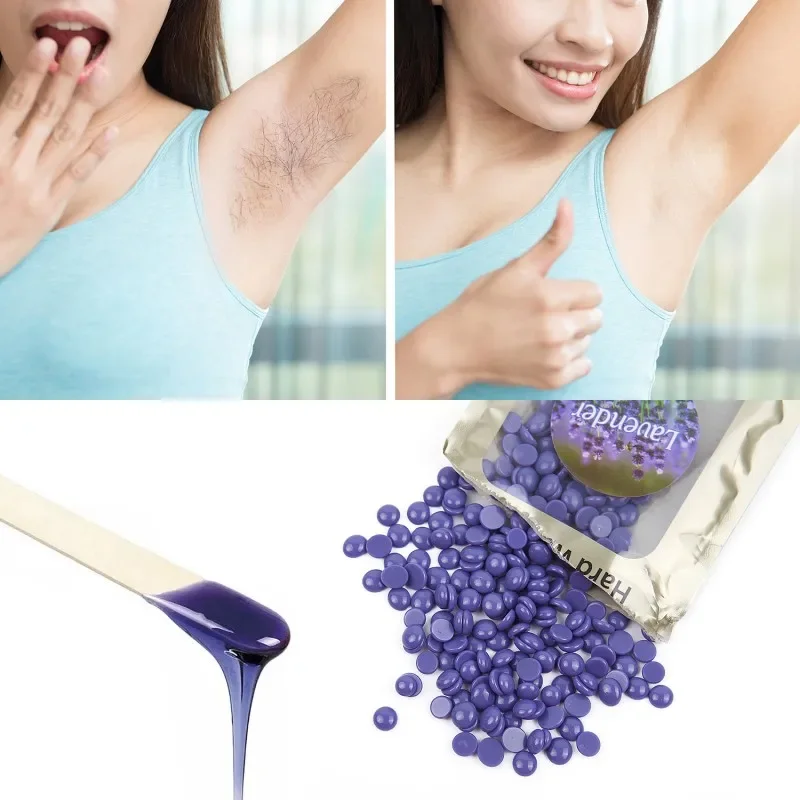 Hair Removal Wax Beads Hard Wax Beans for Face Bikini Eyebrow Legs  At Home Painless Waxing Beads Vegan Formula Gentle on Skin 3