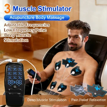 Electric EMS Muscle Stimulator Back Massager Acupuncture High-Frequency TENS Digital Therapy Slimming Machine Body massager