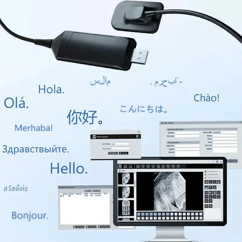 Dental Sensor X-Ray HD Image Intraoral Digital System RX Sensor Portable X Ray Sensor Radiovisiograph USB 2.0 Dental Instrument 6
