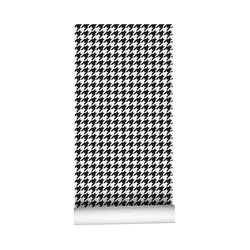 Nordic Self Adhesive Black and White Houndstooth Wallpaper Shelf Liner Contact Paper Houndstooth Plaid Drawer Liner Sticker Roll