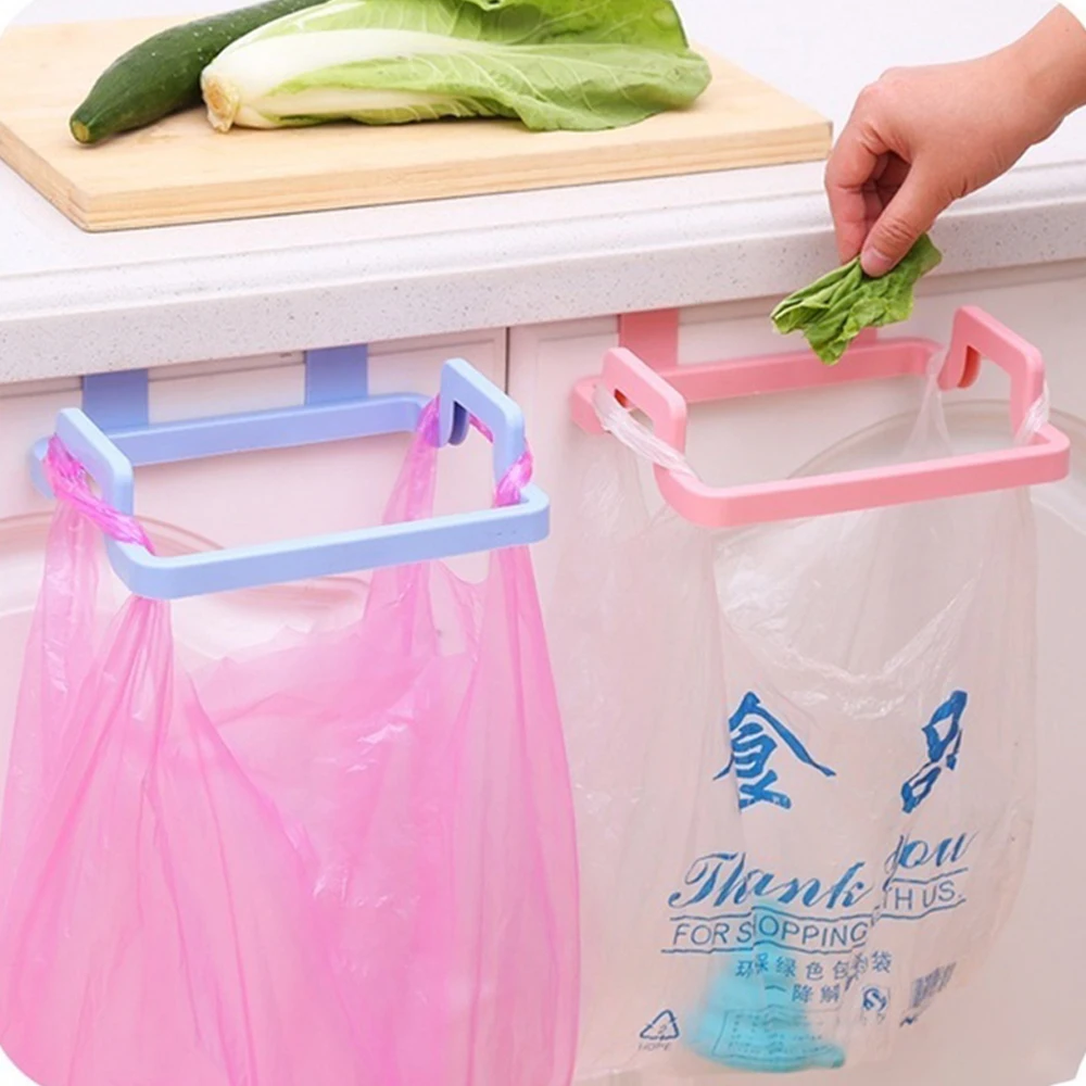 Hanging Garbage Bag Rack Storage Rack Portable Cabinet Kitchen Gadgets 1 Pc garbage rack