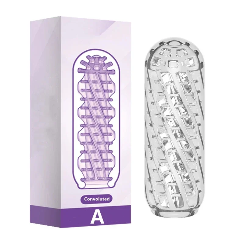 Male Masturbation Toys TPE Soft Clear Pocket Pussy Penis Sleeve Intimate Toys for Men Masturbation Tools Aadult Products 18 Sex