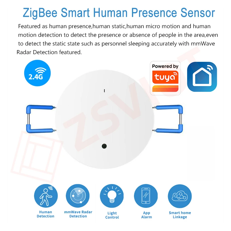 Tuya Smart Zigbee Human Presence Detector Radar Detection Sensor