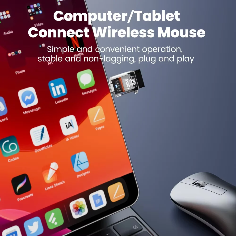 High-Speed 120W USB 3.2 to Type C Adapter - Fast Charging & Audio/Data Transfer OTG Converter