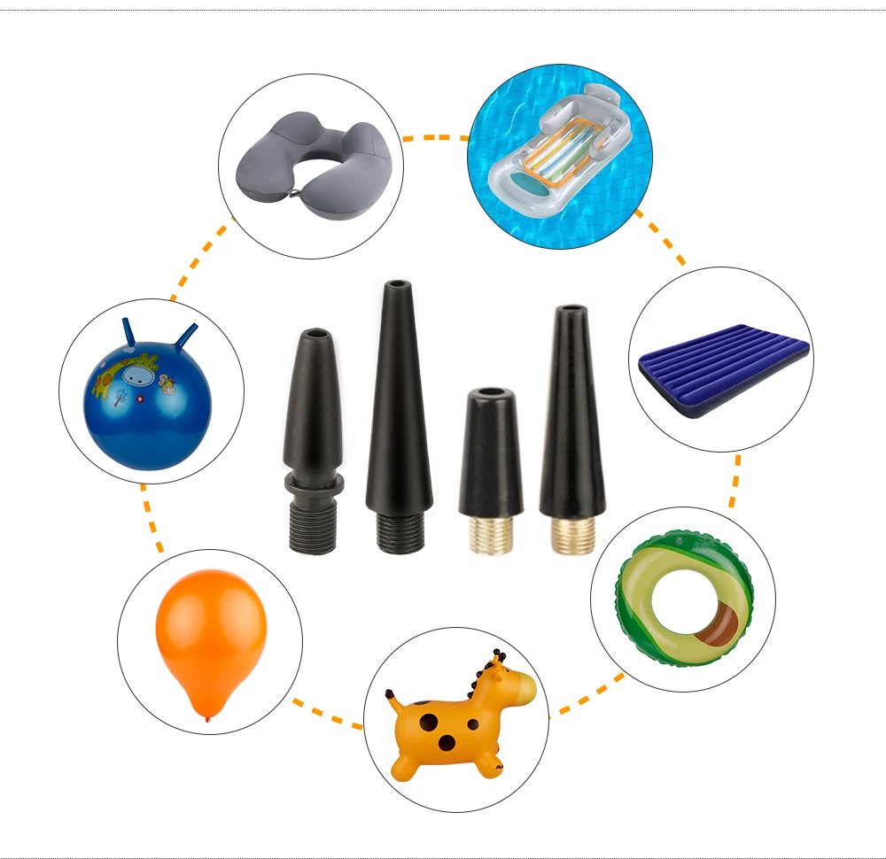 6-teiliges Ballnadel-Set für Basketball, aufblasbare Nadel, Luftventil-Adapter, Pumpe, Bälle, aufblasbares Spielzeug, Aufblasdüse, Verlängerung – Detail 8