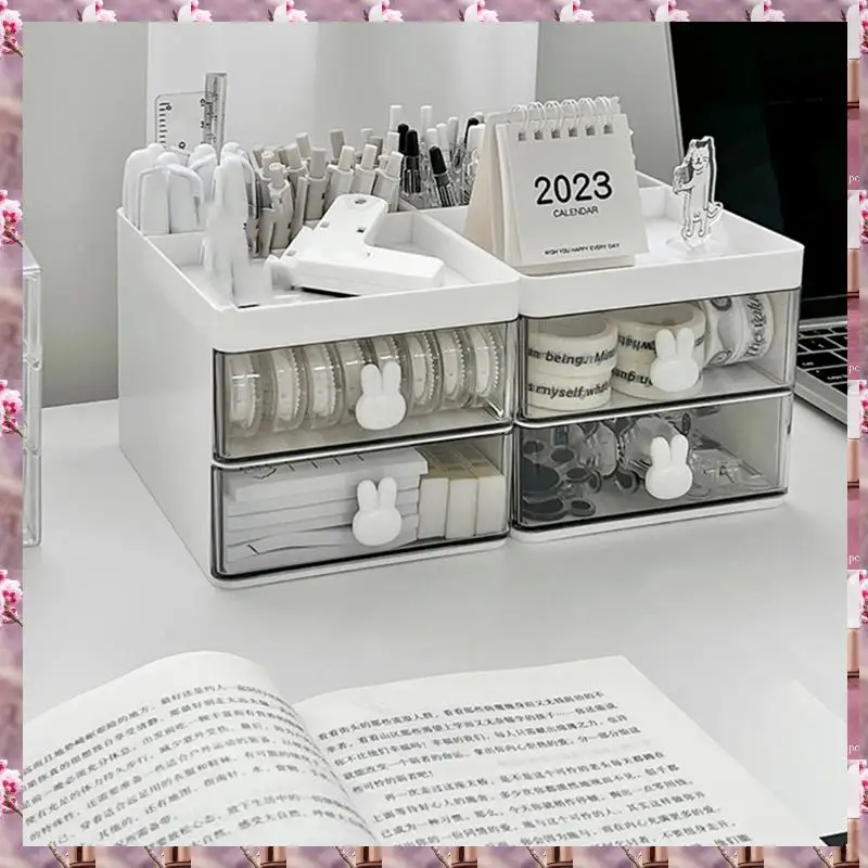 Transparent Drawer Storage Box Drawer Storage Box Children's Student Office Desktop Ornaments