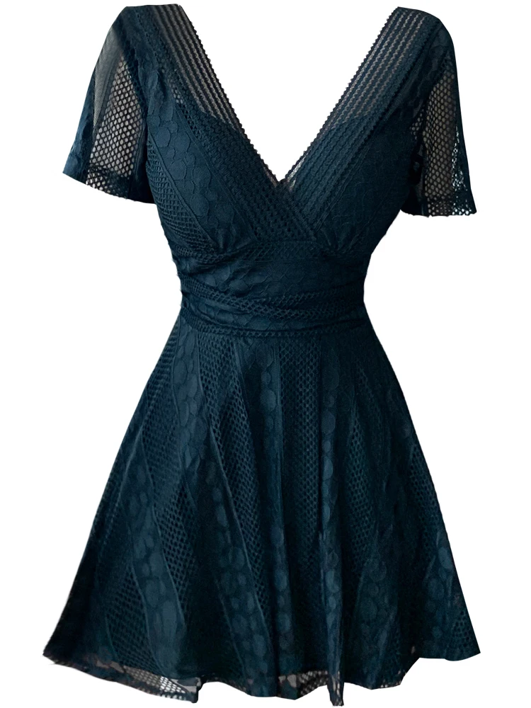 Nightclub New Short Skirt Sexy Lace KTV Nightclub Work Clothes Sauna Massage Technician Work Clothes Prom Dress