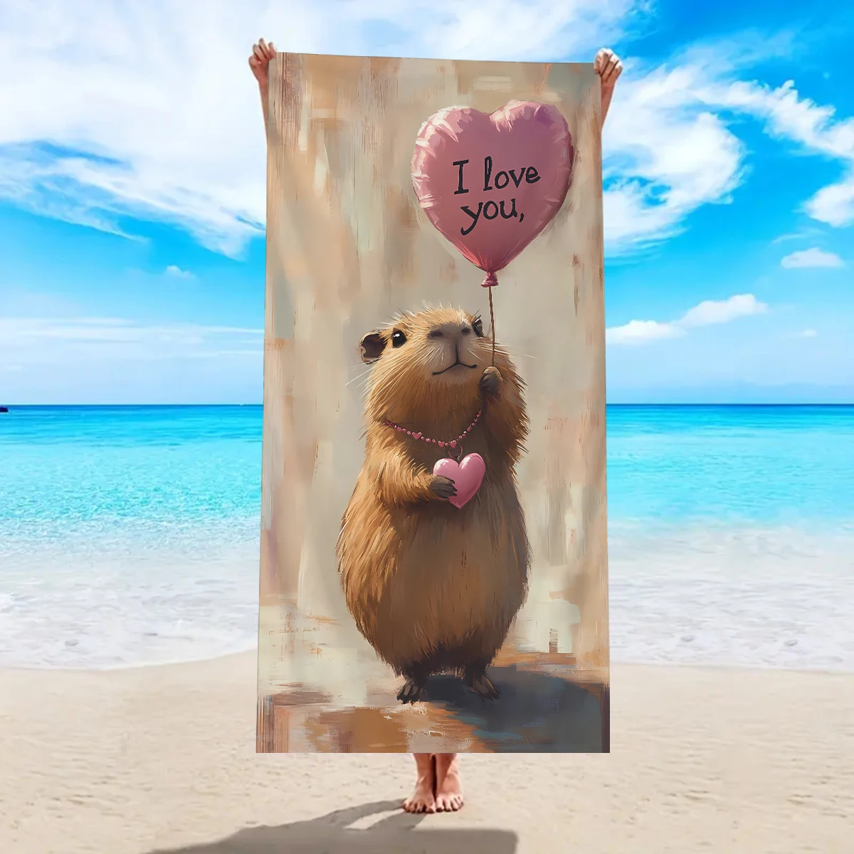 Cute Dolphin Beach Towel Quick Drying Microfibre Swimming Towel_voghion.com