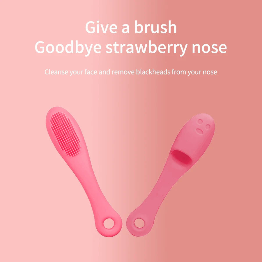 1 Pcs Silicone Nose Brush Cleanses Face Removing Blackheads Cleaning Nose Brush Cleaning Exfoliating Face Wash Brush Care Tool