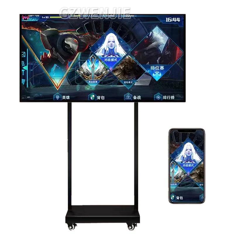 43 inch Smart Interact Screen Portable TV on Wheels Smart Wireless Portable Monitor With Moveable Stand HD Touch LCD Smart TV 6 43 inch Smart Interact Screen Portable TV on Wheels Smart Wireless Portable Monitor With Moveable Stand HD Touch LCD Smart TV 6