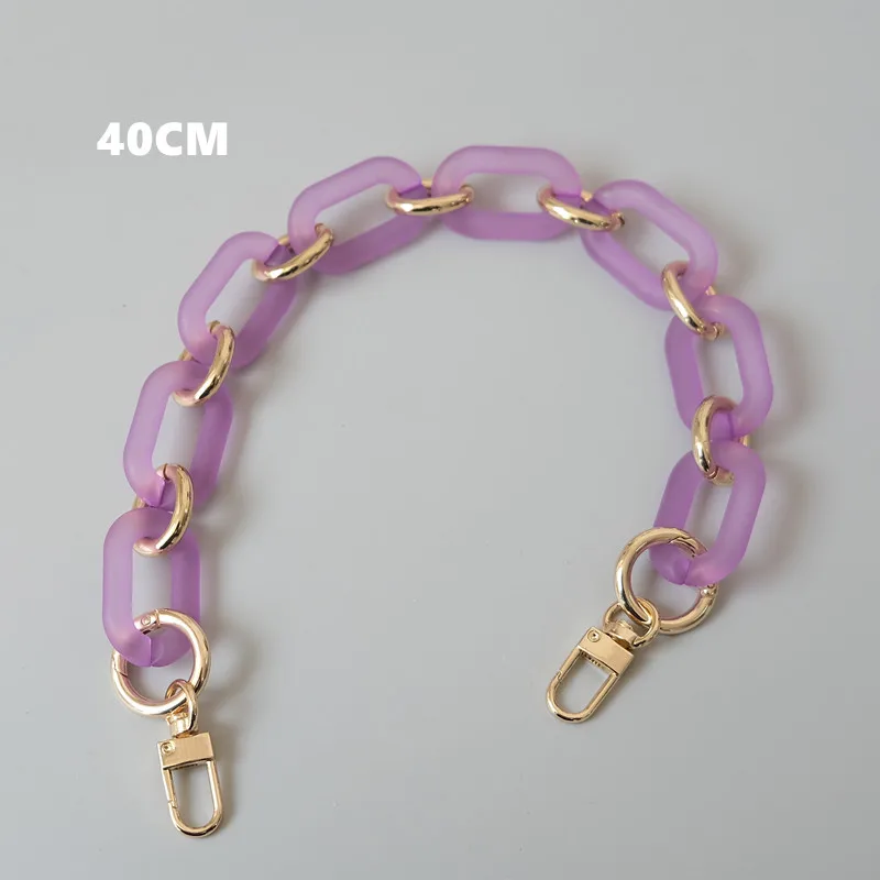 Neue Mode Frau Handtasche Zubehör Ketten Weiß Grau Transparent Matte Kette Metall Strap Frauen Kupplung Schulter Geldbörse Zubehör – Detail 8