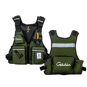 성인 바위 낚시 보트 멀티 포켓 브랜드 구명 조끼, 나일론 옥스포드 천 바다 낚시 물놀이 야외 스포츠 낚시 조끼