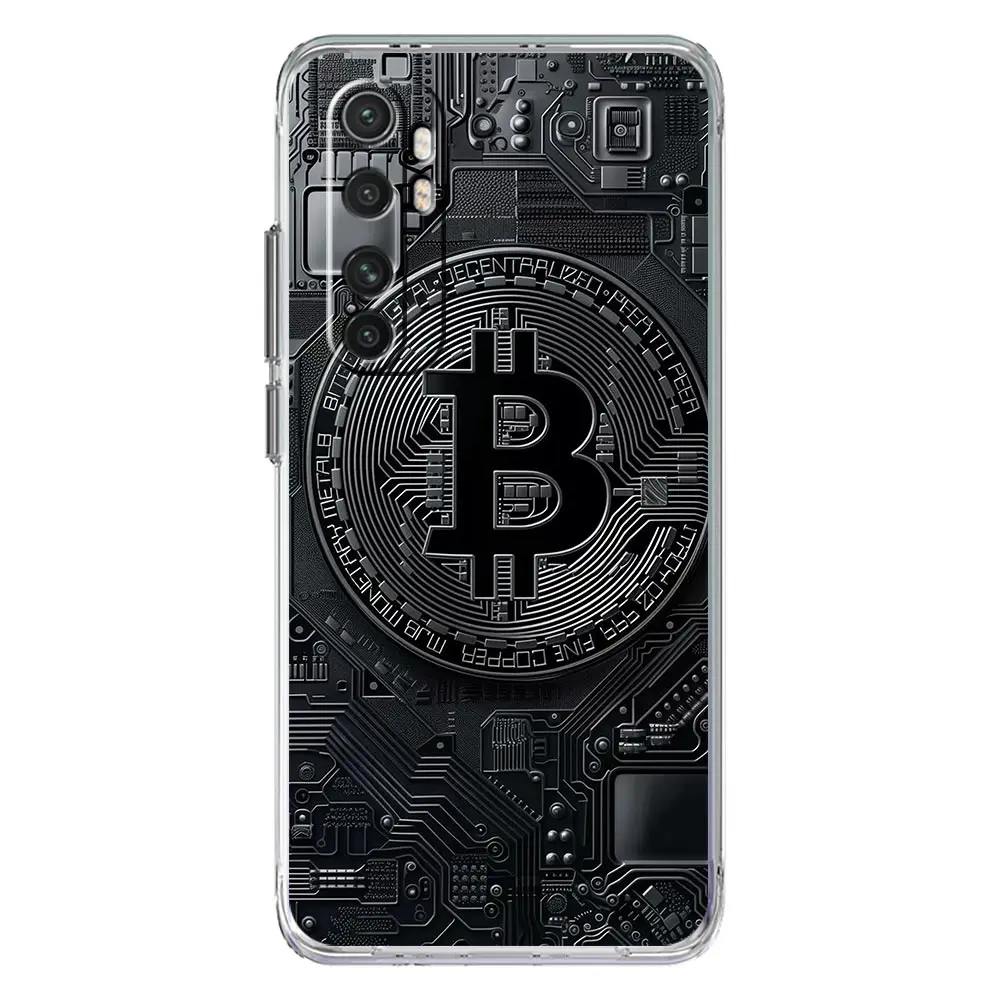 Luxury Bitcoin Design Soft Clear Phone Case Cover