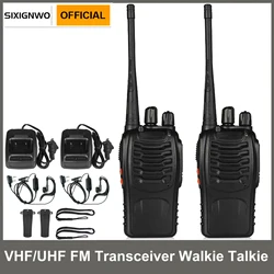 5W 2PCS Walkie Talkie UHF 400-470MHz Wireless Copy Frequency Cheap Long Range Two Way Radio VHF FM Transceiver For hunting Hotel