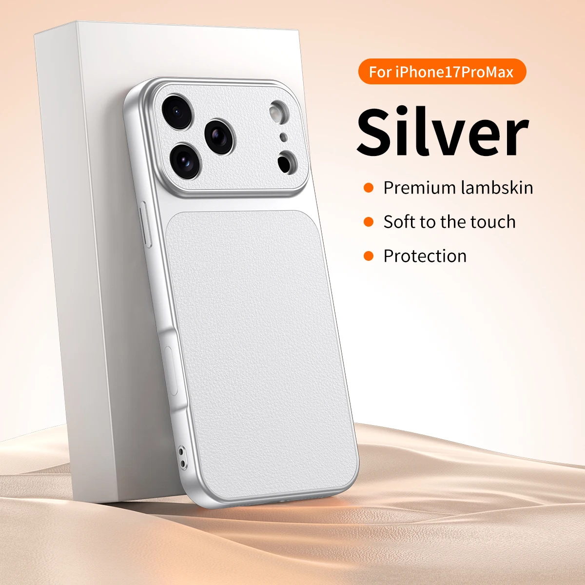 Luxury Faux Sheepskin Shockproof Phone Case with Matte Skin Back Cover