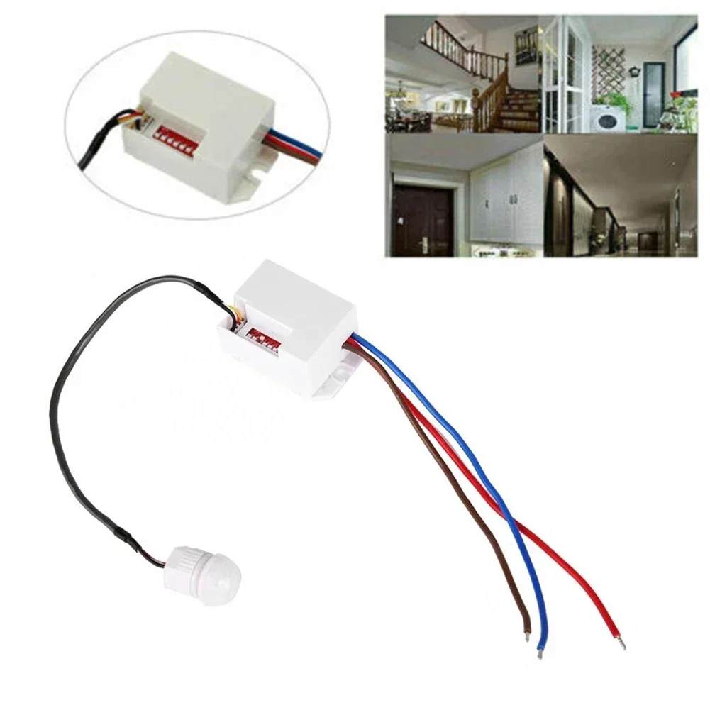 Light Switch PIR Sensor Detector Mini Recessed Motion Occupancy Rest Dips 6m 800W Adjustable Ceiling IP20 360&deg;