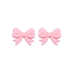Sunrony Bowknot Silicone Beads Set for DIY Jewelry and Accessories - Pack of 10 (10pcs Candy pink)