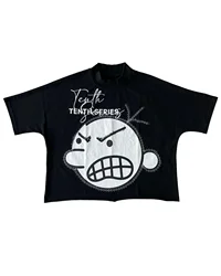 Vintage Harajuku Cross Graphic Oversized Streetwear T-Shirt - S (3)