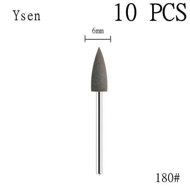 6-Piece Rubber Silicone Nail Drill Bit Set for Manicure and Polishing