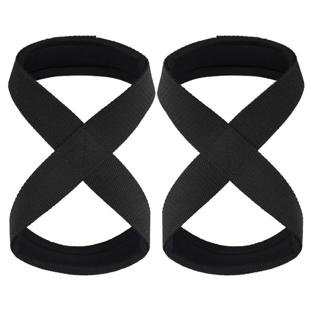 Wrist Straps Padded Figure 8 Deadlift Weight Lifting Power Lifters Workout Pull-ups Horizontal Bar Gym Fitness