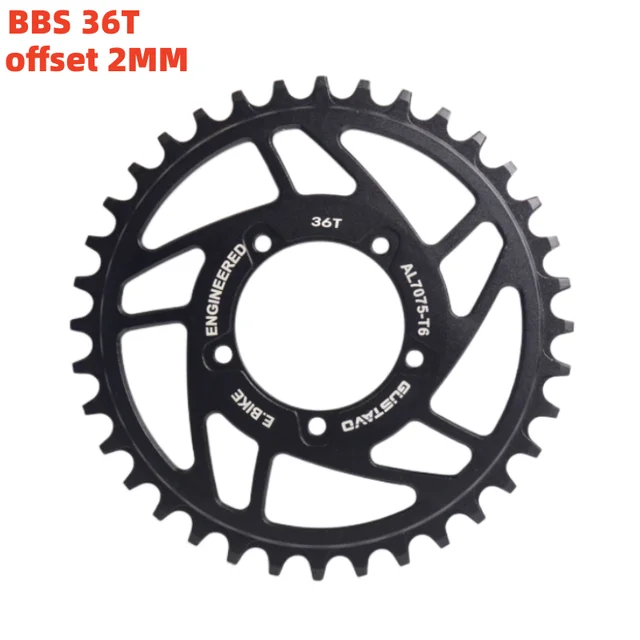 Plateau Pédalier 42T Pour Moteur Mid Drive BAFANG BBS/BBSHD/M625 - Alliage Aluminium 7075, 1000W, Conversion Vélo électrique