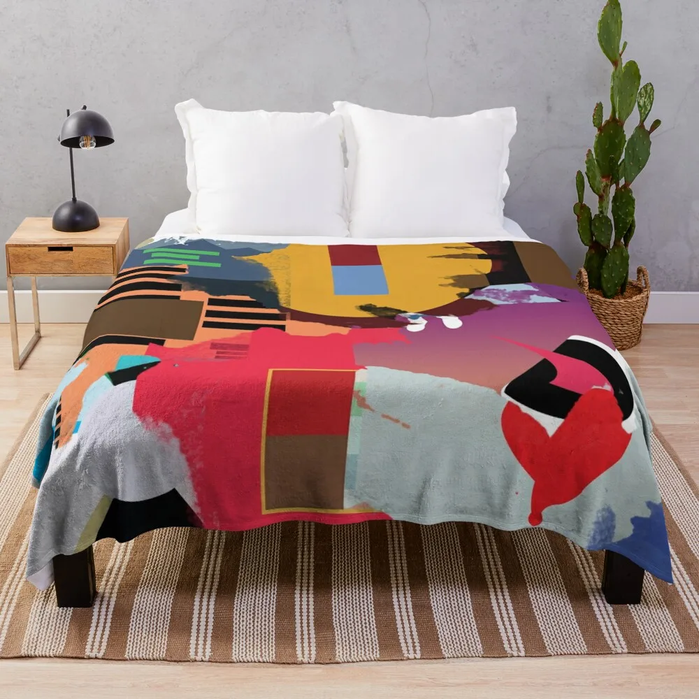 

kanye albums collage Throw Blanket cosplay anime Decorative Sofa Blankets