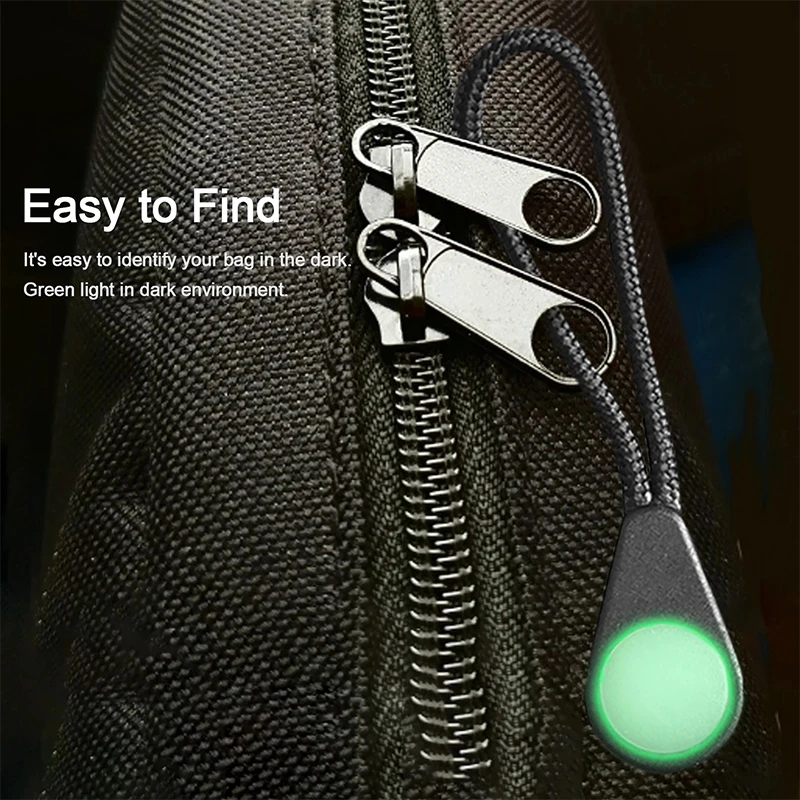 Luminous Zipper Puller Cord Kit 5/10PC for Coats Jacket Tent Luggage Zippers