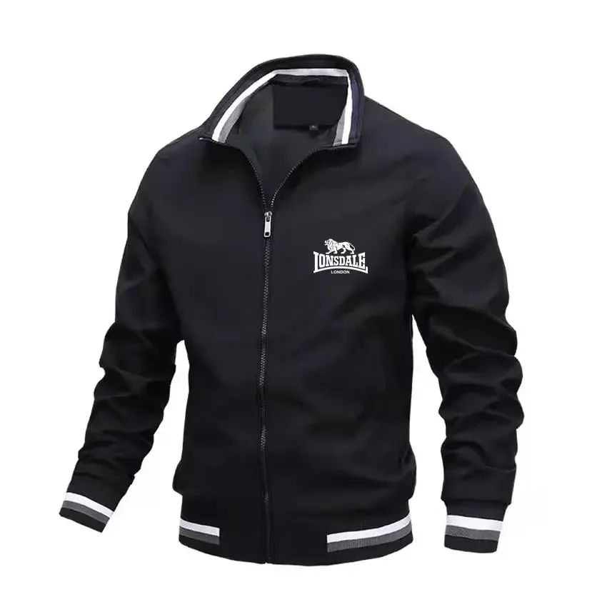 LONSDALE-Chaqueta de AVIADOR CON CUELLO levantado para hombre, chaqueta de béisbol ajustada informal, última moda de primavera y otoño, alta calidad, 2024