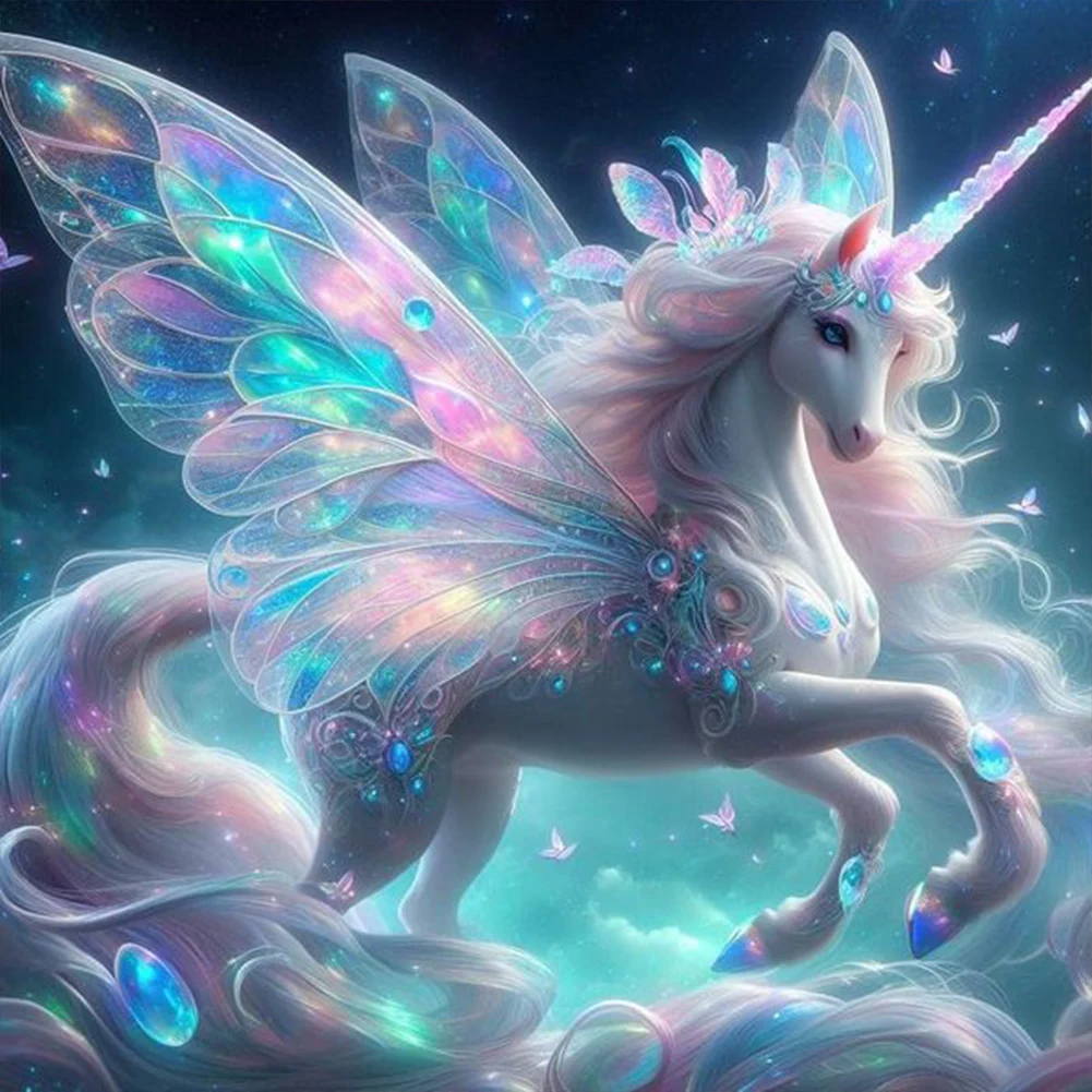 5D DIY Full Round Drill Diamond painting Dream Unicorn Home Decor Art Craft
