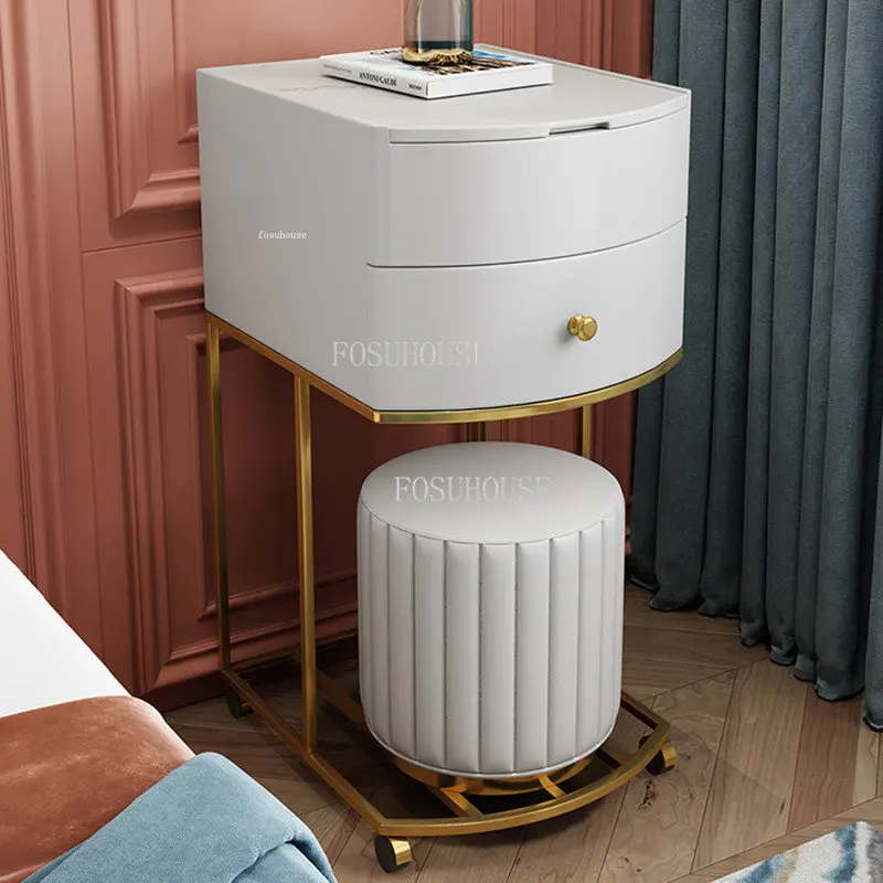 

Modern Luxury Dressing Table Bedside Table Movable Small Apartment Bedroom Furniture Penteadeira De Maquiagem Household Items