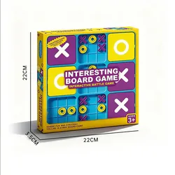 Interactive Tic Tac Toe Board Game for Kids - Engaging Brain Teasers & Strategy Toy for Parent - Child Fun (Color)