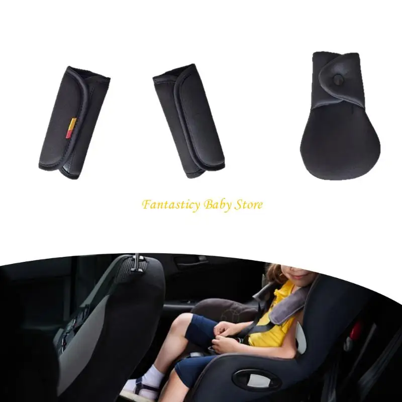 j6be 3pcs/set baby car 안전 벨트 커버 소프트 패딩 어깨 보호자 용