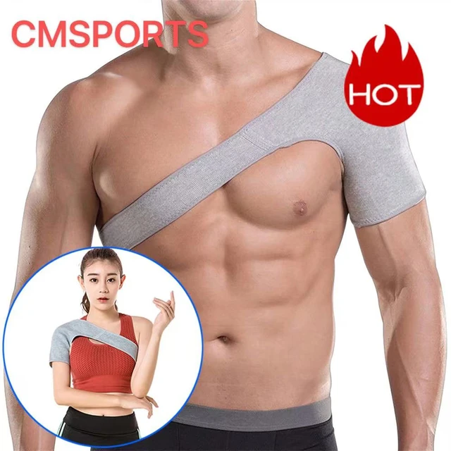 Sports Single Shoulder Back Support Bamboo Charcoal Fiber Elastic Compression  Wrap Strap for Musle Sprains Strains Pain Relief - AliExpress