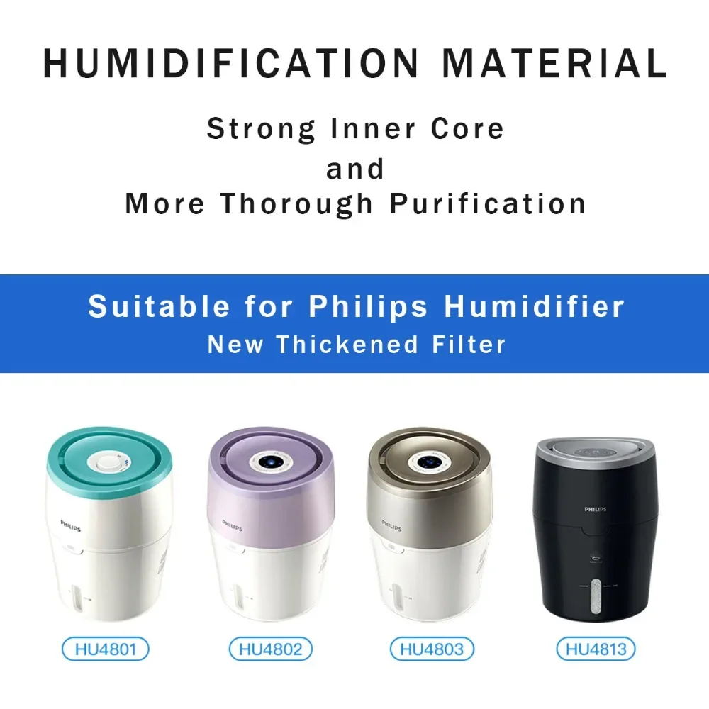 Description Picture 3 of item3CM Thickening HU4102 Humidifier Filters for Philips HU4801 HU4802 HU4803, Filter Bacteria and Scale Humidifier Parts