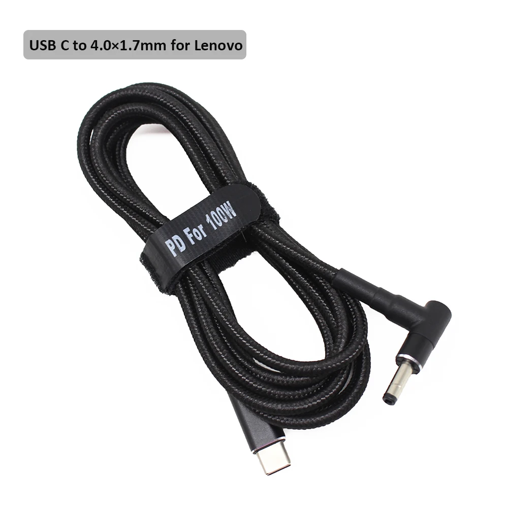 USB 타입 C PD 충전 케이블 코드 DC 전원 어댑터 잭 컨버터 13개 플러그 남성용 레노버 아수스 델 HP 노트북 충전기
