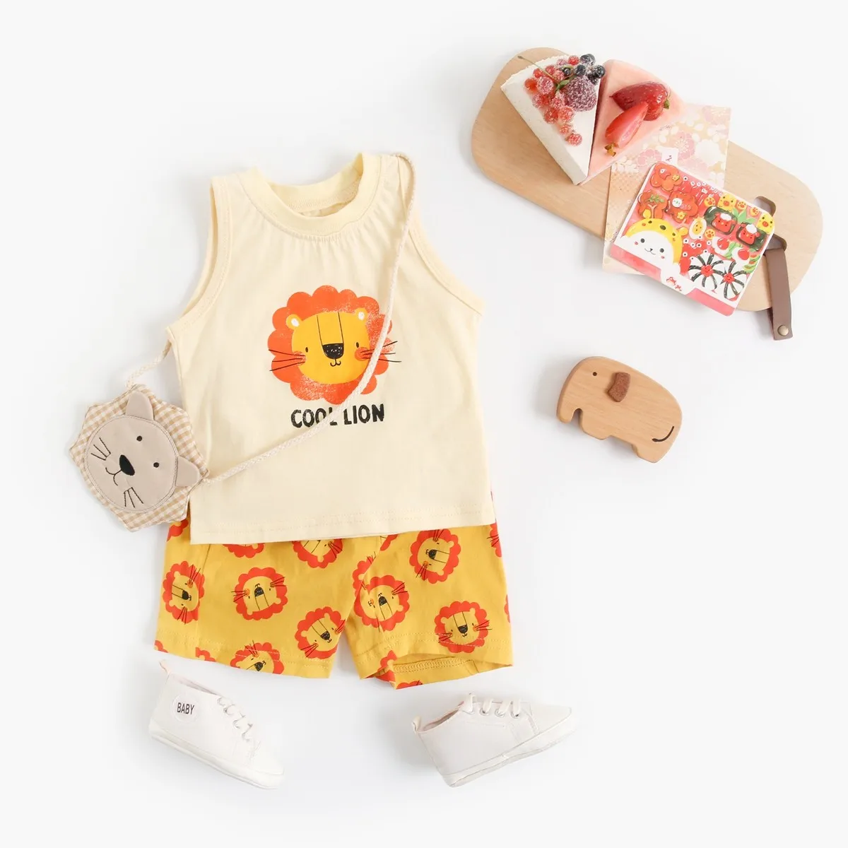 

Summer Infants Boys Girls Clothes Sets Cotton Toddler Sleeveless Tops + Shorts 2Pcs Casual Toddler Jumpsuits Bodysuits Outfits