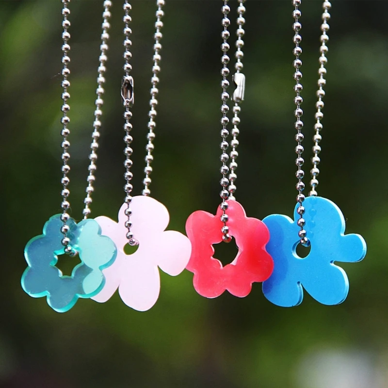 DIY Lovely Floral Pendant Silicone Mold with Hole Jewelry Keychain Necklace Earrings Flower Shape Charms Epoxy Resin Mould