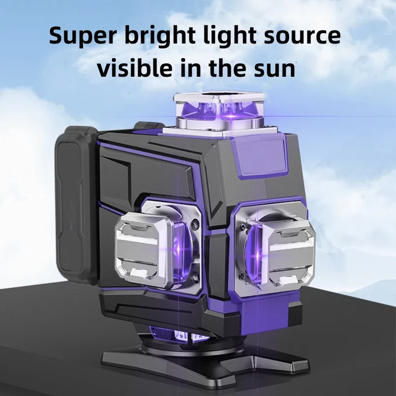 16/12 ライン 3D/4D レーザーレベル パープルライン セルフレベリング