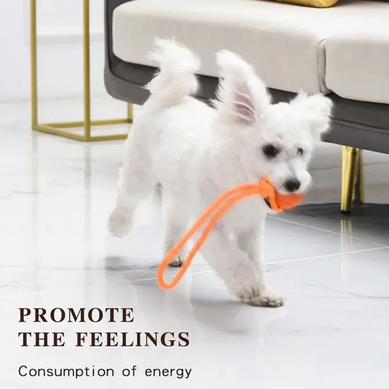 Durable Interactive Cotton Rope Dog Toy - Nontoxic Ball for Catching, Throwing, and Tugging