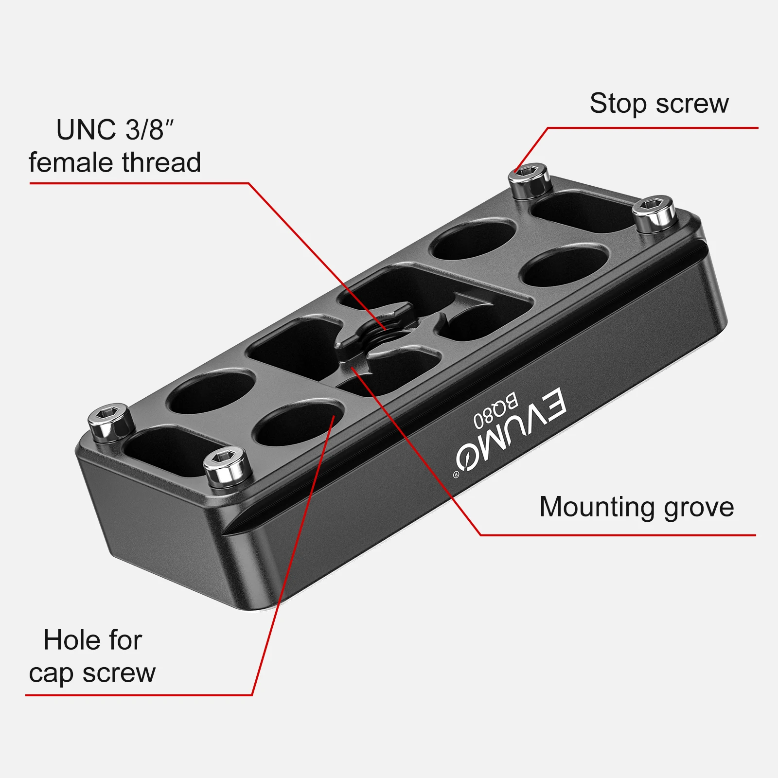 Bog Death Grip Tripod Saddle to Arca-Swiss Adapter for Ball Head