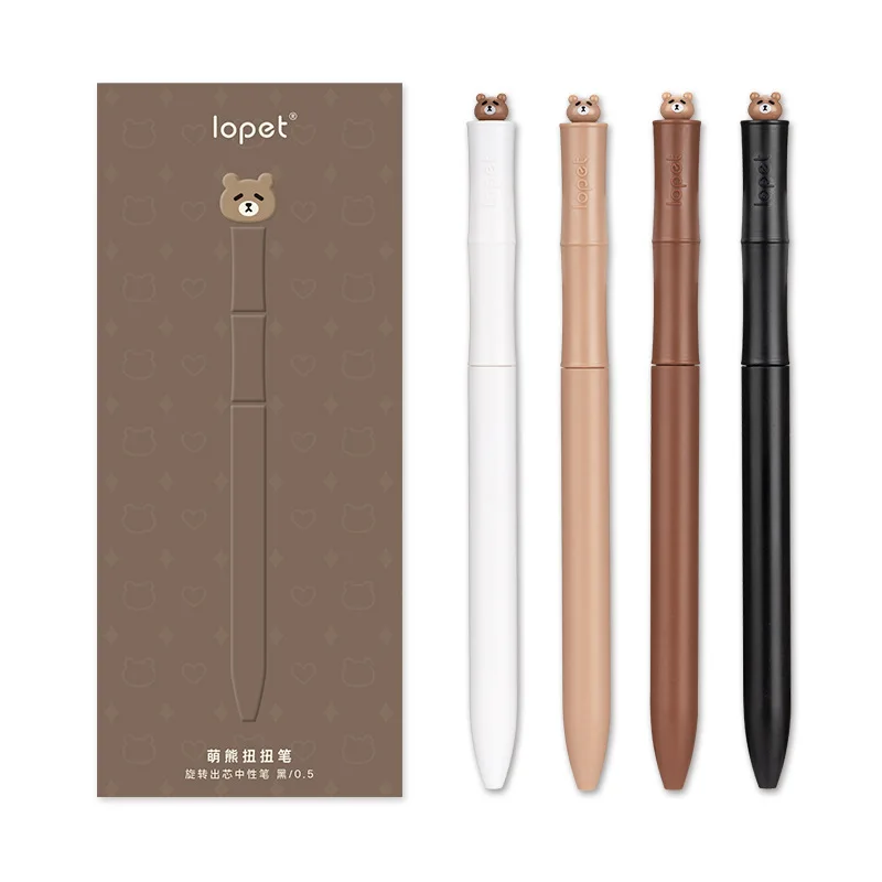 4pcs Lopet Twist Gel Pens ,Kawaii Panda Low Center4 Of