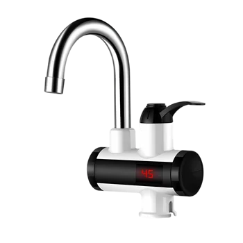 เครื่องทําน้ําอุ่นไฟฟ้า 220V ก๊อกน้ําห้องครัว Tankless ความร้อนทันที Water TAP ไหลอุ่น Mixer ดิจิตอลสําหรับภายใต้อ่างล้างจาน 1