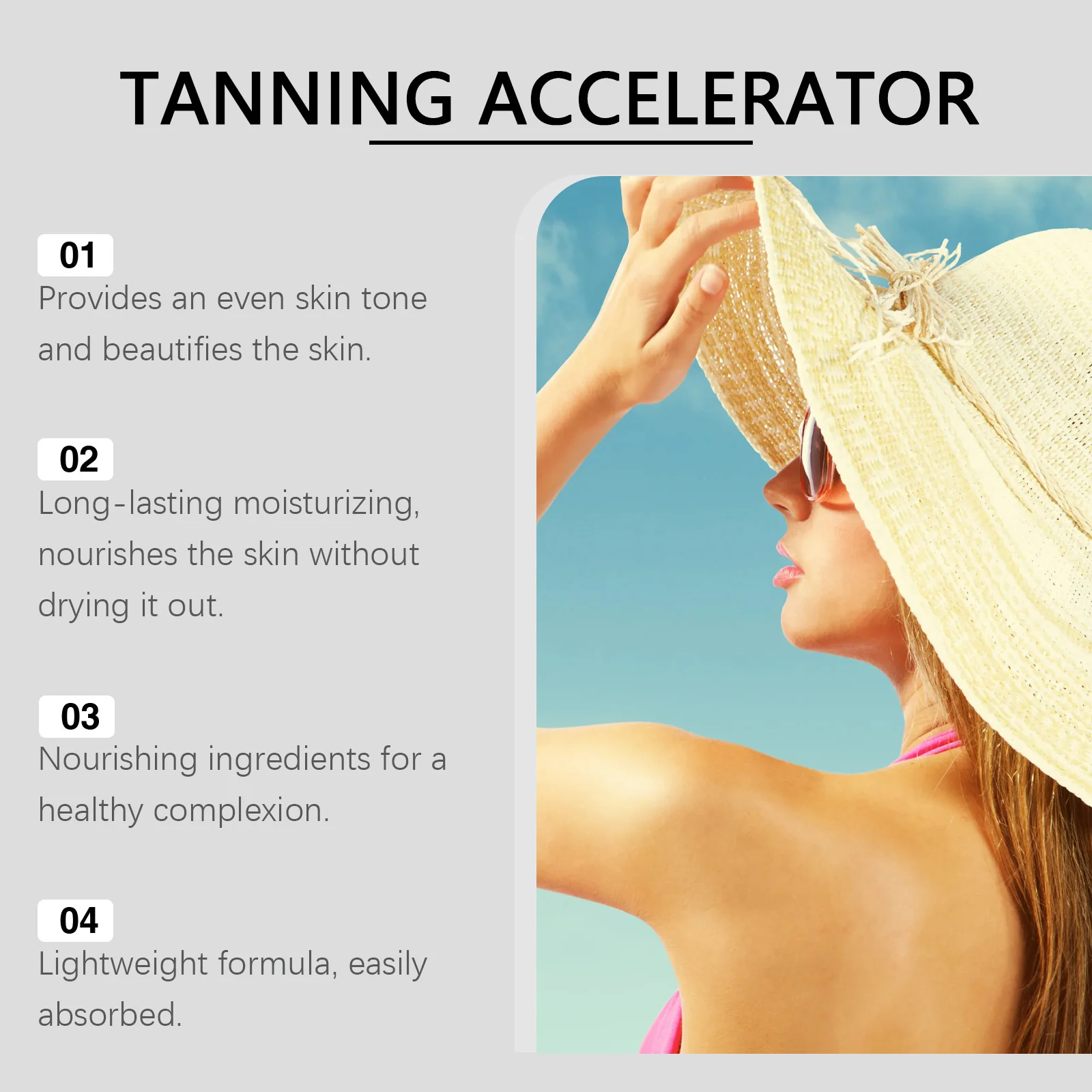 Oceaura Tanning Cream Self Tanning Intensifier Skin Coloring Blackening Enhance Melanin Nourishing Body Bronzer Cream Outdoor