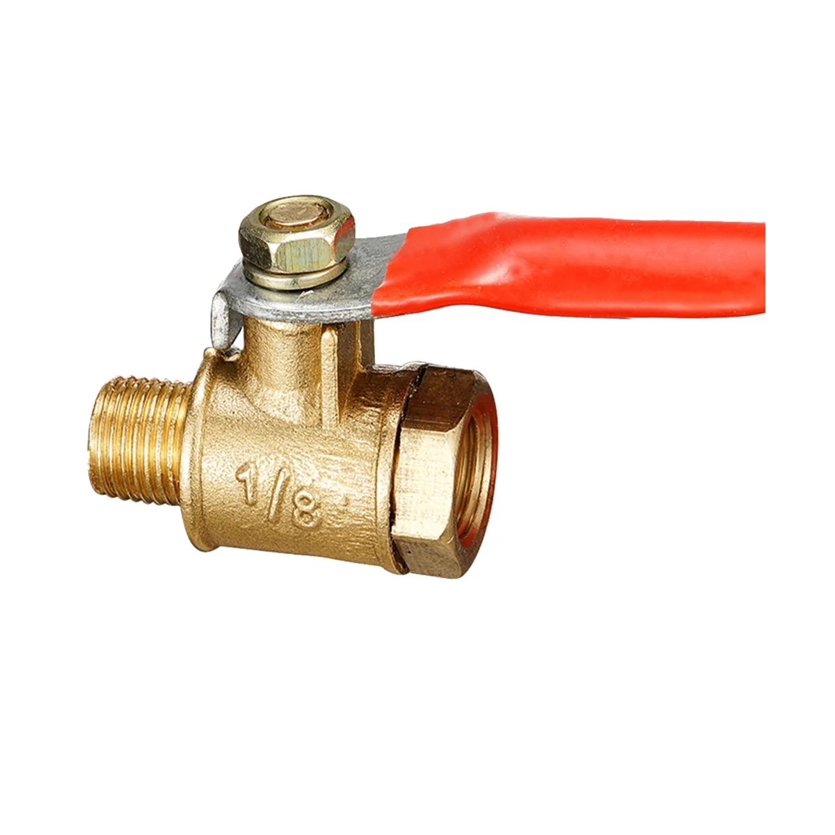 

Brass Small Ball Valve 1/8 Inch Female/Male Thread Brass Valve Connector Joint Copper Pipe Fitting Coupler Adapter 10Pcs