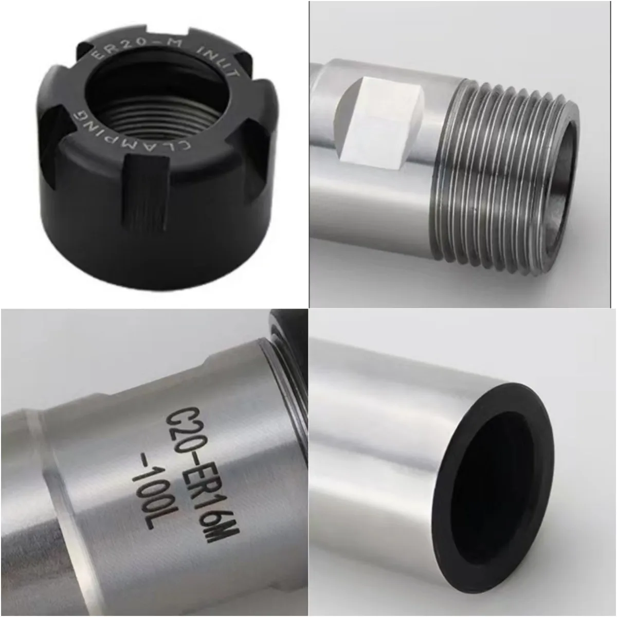 Collet Chuck ER Extension Rod C8 C10 C12 C16 C20 C25 C32 C40 ER8 ER11 ER16 ER20 ER25 ER32 ER Collet Chuck CNC Milling Lengthen Turning Tool