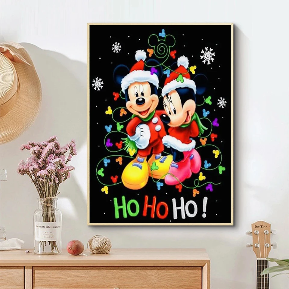Disney Mickey Mouse 5D diamante pintura colorido bordado sala de estar  decoración Rhinestone mosaico pintura hogar decoración regalo de Navidad -   España