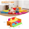 18pcs Modular Kids Play Couch, Blocks Theme Foam, Children's Sofas 2