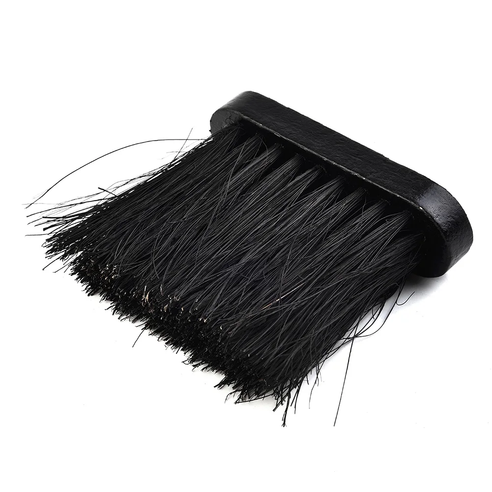 Wooden -Handle Round Shape Brush Head Fireplace Fire Hearth-- Fireside Brush Stoves Important Tool -For Fireplace Ma