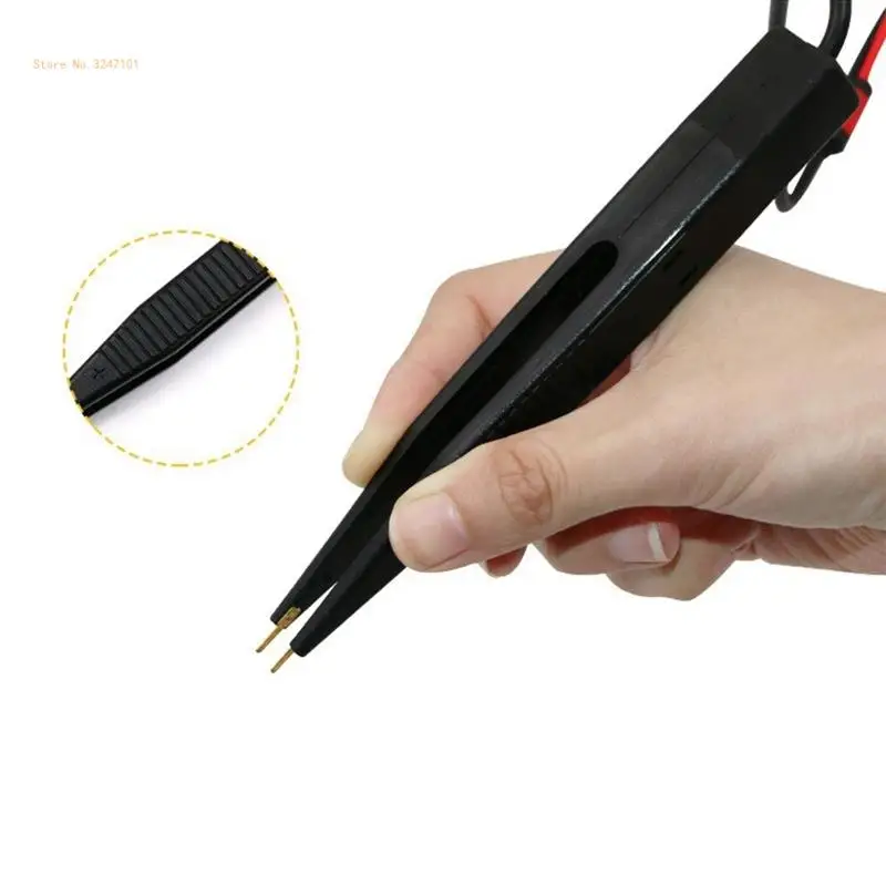 Upgraded LCR Chip Test Clip Capacitance inductor Resistance Test Clip Meter Probe Multimeter Tweezer PVC