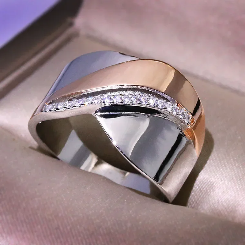 Punk Rings Fashion Rings Fashion Ring Finger Rings Exaggerated Color Retro Large Rings For Women Punk Style Crisscross Ring